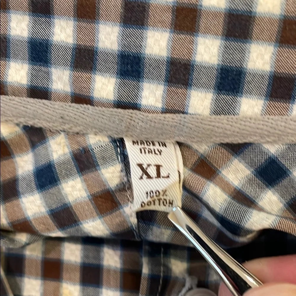 Bruno Cuchinelli Men's Checkered Shirt - XL Slim Fit - Picture 3 of 8